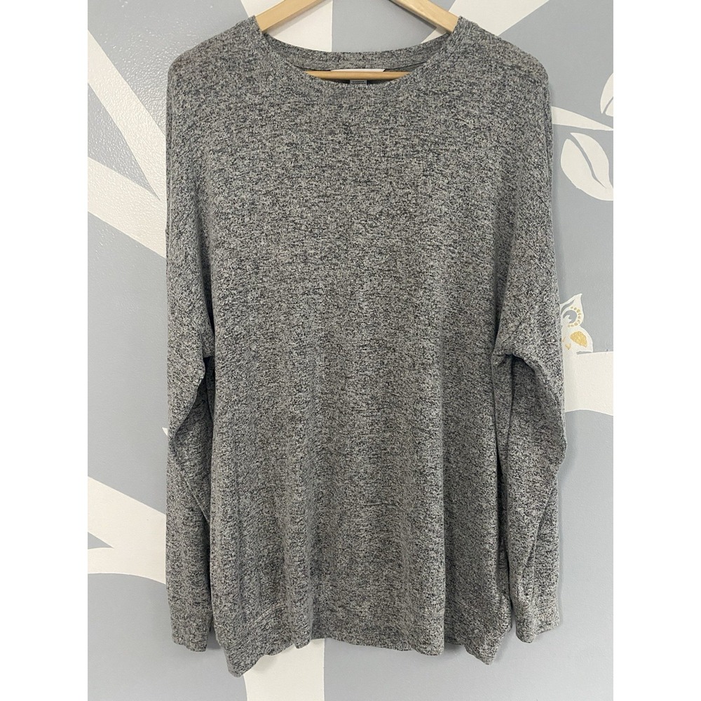 ATHLETA Long Sleeve Crew Neck Stretch Sweater Soft Touch Women's Size L Gray